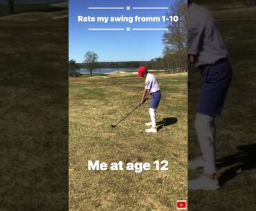 Rate my golf swing 1-10 (12 year old golfer) #shorts