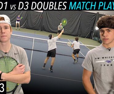NCAA D1 vs D3 Men's Doubles Match Play - UW - Whitewater (Part 3)