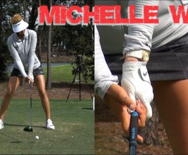 MICHELLE WIE 2017/2018 (HANDS THRU IMPACT) SLOW MOTION FACE ON DRIVER GOLF SWING