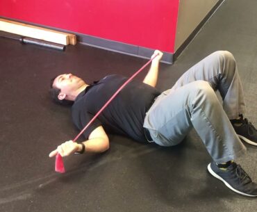 Supine Hook Lying banded W’s Bobble Head