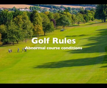 Golf Rule 16.1   Abnormal course conditions