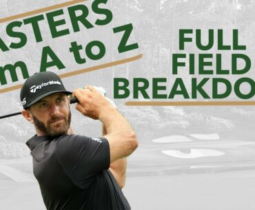 2021 Masters Tournament - A-Z Full Field Breakdown