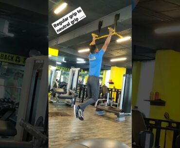 Regular grip to neutral grip #shorts #workout #gym #backworkout #chinups #pullups