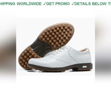 [DIscount] $65.45 Genuine Leather Golf Shoes Men Anti Slip Comfortable Outdoor Golf Sport Shoes Men
