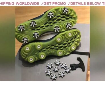 [Cheap] $85.69 New Brand Mens Golf Shoes Genuine Leather Comfortable Spikes Golf Training Sneakers