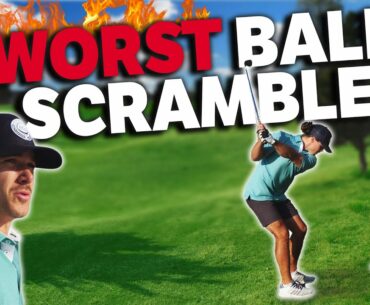 9 Hole Worst Ball Scramble Against Myself | What Can I Shoot? | Micah Morris