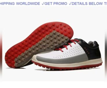 [Deal] $66.99 Anti Slip Studs Golf Shoes Mens Leather Golf Boots Professional Golfer Autumn Sneaker