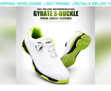 [Cheap] $59.61 Hot Sale Golf Golf Shoes Men Sports Waterproof Shoes Breathable Knobs Buckle Anti sl