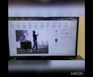 Golf swing practice. Base line numbers.