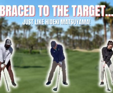 BRACE YOUR GOLF SWING ON TARGET LIKE HIDEKI MATSUYAMA!  #1 best way to hit the golf ball solidly!