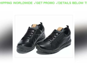 [DIscount] $64.35 Men Professional Golf Sheos White Genuine Leather Golf Sneakers Jogging Walking S
