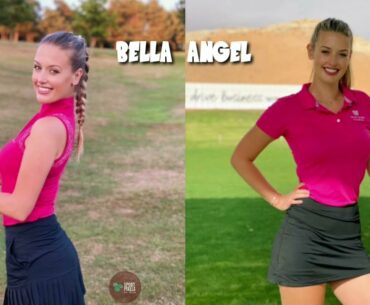 Beautiful Woman in Golf - Bella Angel #Golf #Golfswing #Golfgirl