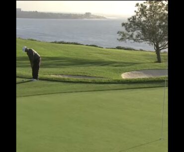 Tiger Woods Awesome Pitch In Birdie After Blast From The Rough | 2013 Farmers Insurance