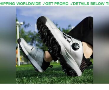 [Deal] $58.4 New Quality Golf Trainers Shoes Men Autumn Spring Waterproof Golfing Footwear Outdoor