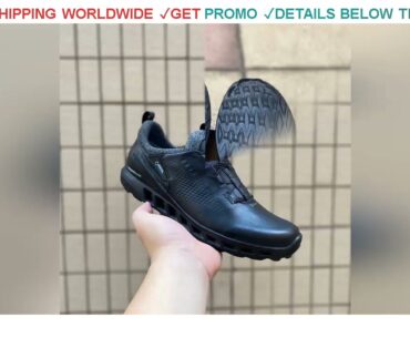[Cheap] $60.44 New Golf Shoes Men White Black Breathable Golf Footwear High Quality Leather Walking