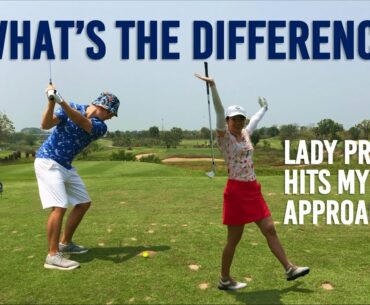 Lady Pro Hits 4 Handicaps Approach Shots - Difference between 4 Handicap and Pro