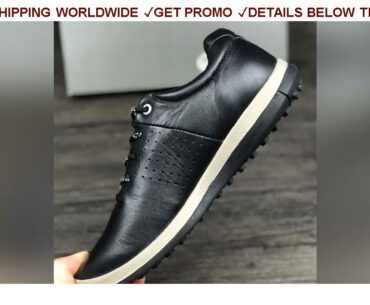 [Sale] $64.25 Men Golf Shoes Genuine Leather Golf Footwear High Quality Walking Sneakers Size 39 44