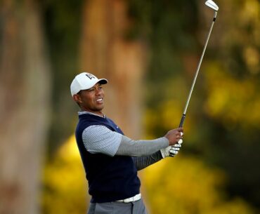 Tiger Woods UP CLOSE iron out of the rough at Genesis Open 2019 | Golf Rabble
