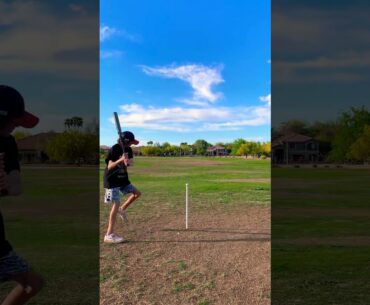 GolfBall Hit off of Custom Batting Tee