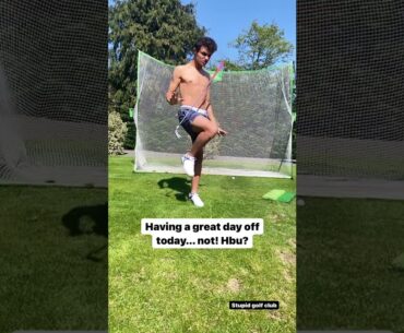a golf club hits lando's face