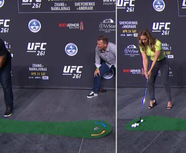 UFC 261 Weigh-in Show Putting Competition