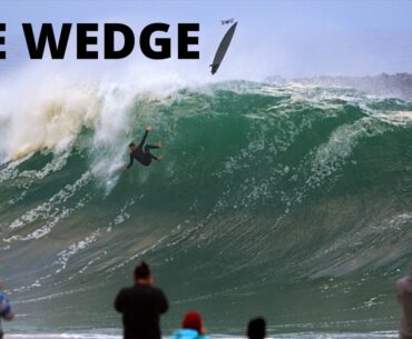 THE WEDGE Gets SLAMMED by LA BOMBA SWELL, RAW FOOTAGE, APRIL 24TH 2021