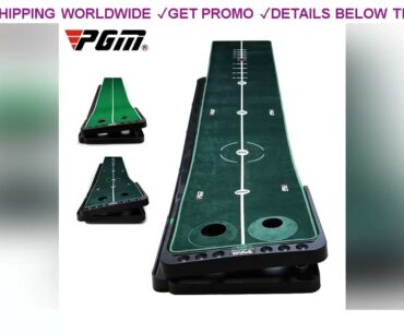 [Promo] $209.03 Pgm 3M Indoor Golf Putter Trainer Training Mat Golf Putter Adjustable Slope Green P