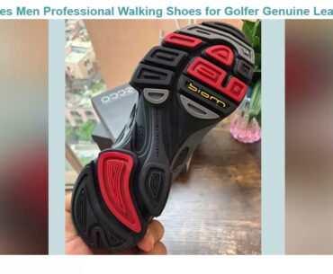 Promotion Golf Shoes Men Professional Walking Shoes for Golfer Genuine Leather Golf Sneakers Black