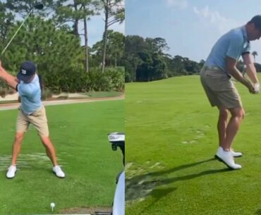 Tom Brady Playing Golf With Justin Thomas