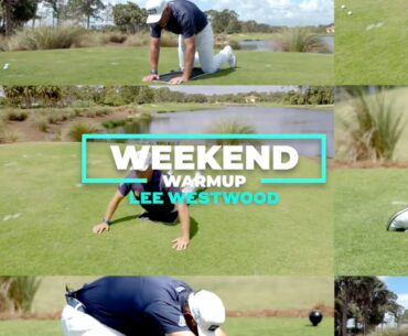 Watch how Lee Westwood gets limber before a round.