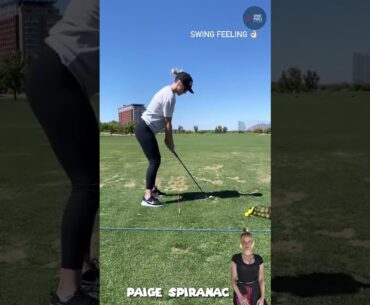 Paige Spiranac Golfgirl swing short clip april 2021 #Paigespiranac #PGA #Golf #Golfcart