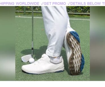 [Deal] $57.75 Men Genuine Leather Golf Shoes Brand Comfortable Outdoor Golf Sport Training Sneakers