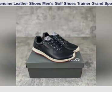 Promotion Athletics Genuine Leather Shoes Men's Golf Shoes Trainer Grand Sport Sneakers Black Studs