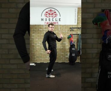 A simple drill to help avoid early extension in the golf swing #SHORTS