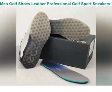 New Brand Men Golf Shoes Leather Professional Golf Sport Sneakers Black White Classic Mens Golf Tr