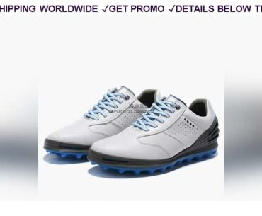 [Promo] $65.45 Genuine Leather Golf Shoes for Men Golf Sport Sneakers