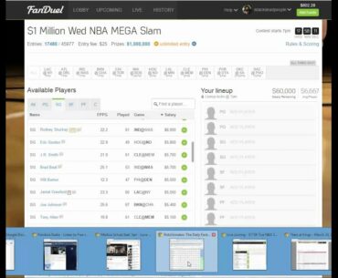Fanduel Daily Fantasy Basketball Mega Millions NBA Preview