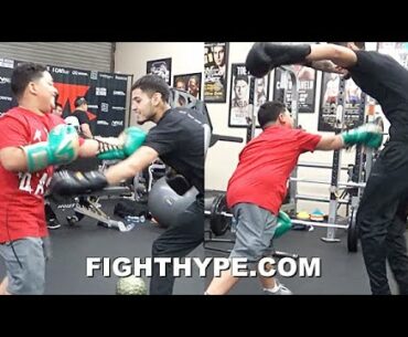 ANDY RUIZ SON THROWING CHINGASOS LIKE DAD; TRAINING "NO BOXING NO LIFE" WITH TEAM CANELO