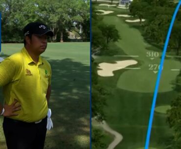 Kiradech Aphibarnrat's impressive bogey after hitting into tree at Valspar