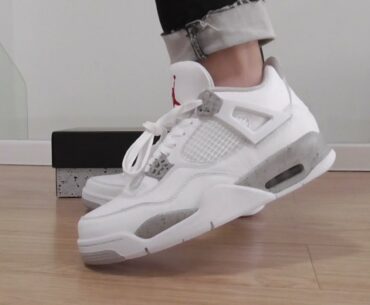 Air Jordan 4 White Oreo Unboxing Review & On Feet