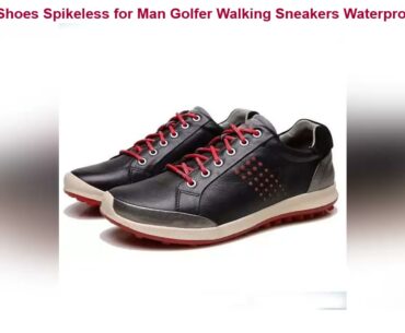 New Golf Shoes Spikeless for Man Golfer Walking Sneakers Waterproof Leather Sports Shoes Comfort G