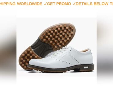 [Sale] $65.45 Genuine Leather Golf Shoes for Men Brand Professional Golf Sport Trainers Classic Men