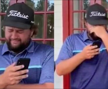 Michael Visacki tears |Visacki makes emotional call to Dad after qualifying for first PGA Tour event