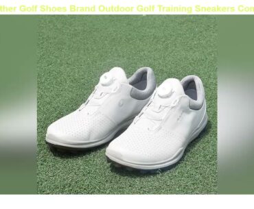 Promotion Men Leather Golf Shoes Brand Outdoor Golf Training Sneakers Comfortable Spikeless Mens Go