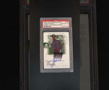 2001 SP Authentic Golf Tiger Woods ROOKIE RC AUTO /900 #45 PSA 10 GEM MINT