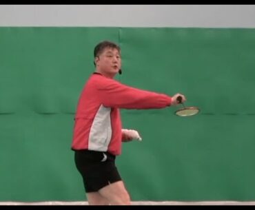 Badminton For Beginners Stroke Skills-Backhand Deceptive Straight Slice Drop