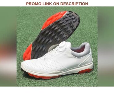 Men Leather Golf Shoes Brand Outdoor Golf Training Sneakers Comfortable Spikeless Mens Golfing Shoe