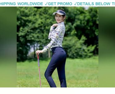 [Deal] $95.45 2020 New Golf Clothes Women Apparel Suit Sports Long Sleeve T Shirt Slim Lady Navy Bl