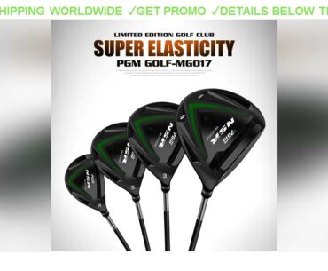 [Promo] $101.02 PGM Titanium Golf Driver Head Clubs Fairway Wood 1/3/5 R Right Hand Men Wooden Gold