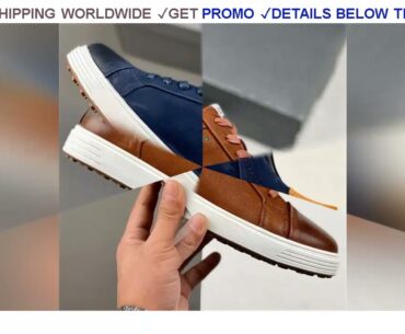 [Promo] $59.22 New Men Golf Shoes Casual Sports Sneakers Genuine Leather Outdoor Male Walking Shoe
